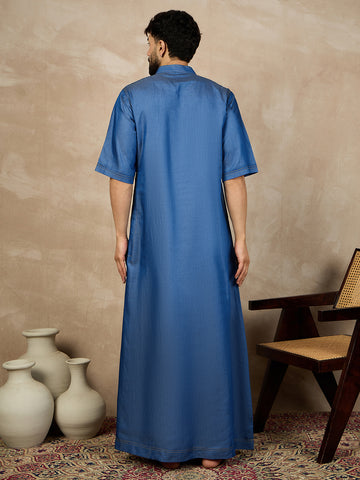 Nabia Half Sleeves Blue Denim Jubba/Thobe
