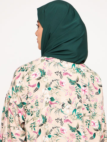 Nabia Bottle Green Solid Ragular Use Women’s Scarf
