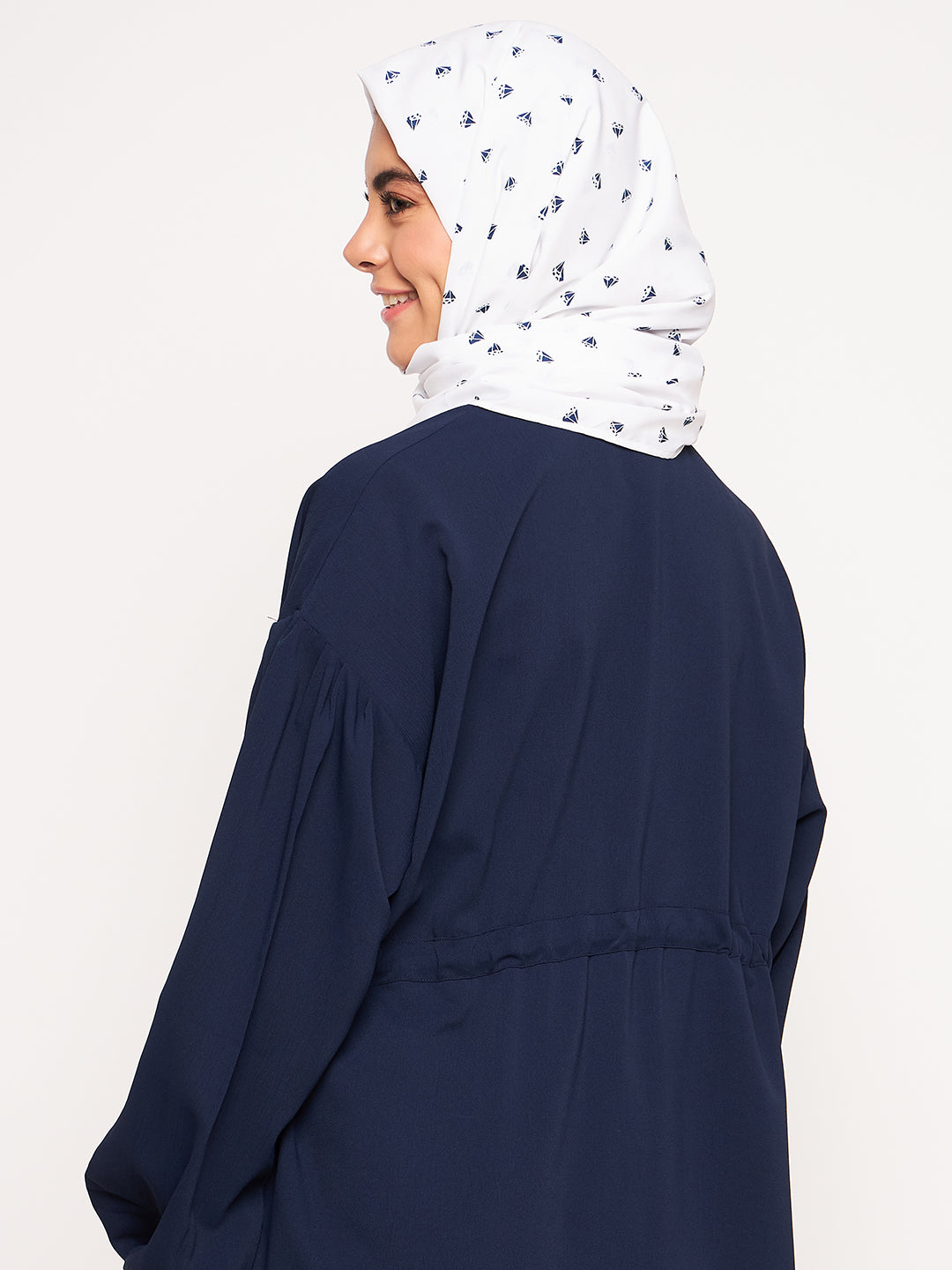 Nabia White Printed Scarf