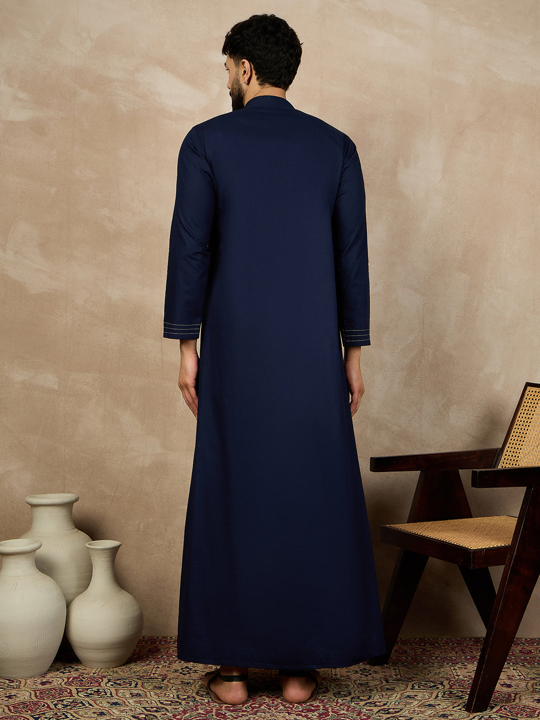 Nabia Blue Jubba/Thobe For Men
