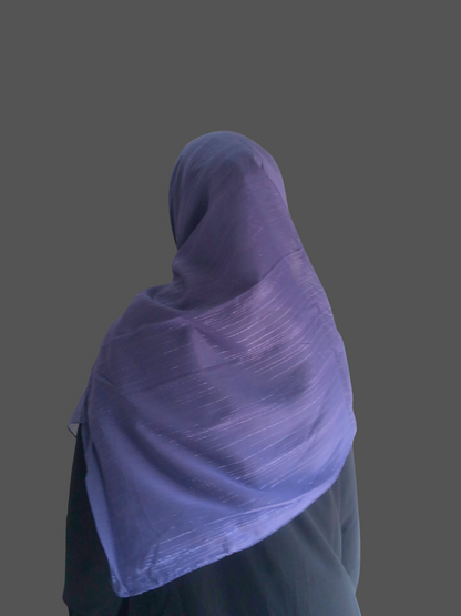 Nabia Violet Chiffon Metallic Shimmer Hijab