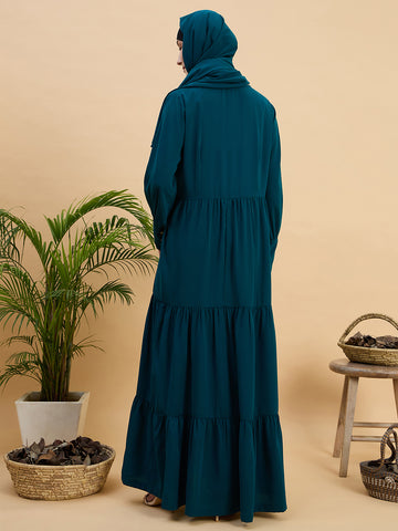 Women’s Green Abaya Burqa with Matching Hijab
