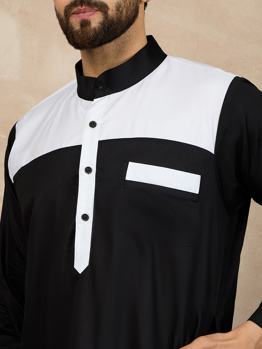 Nabia Black Mens's Thobe/Jubba
