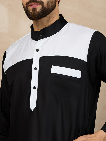 Nabia Black Mens's Thobe/Jubba