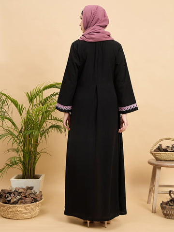 Nabia Modest Lace Abaya with Matching Hijab for Women