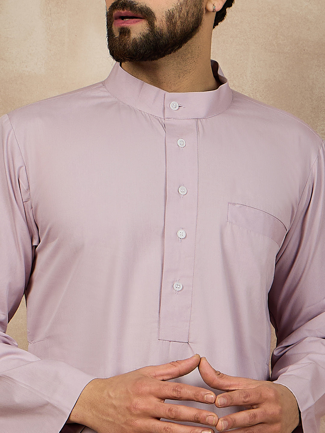 Nabia Mandarin Collar Long Sleeves Jubba/Thobe