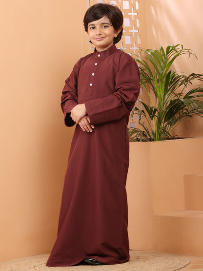 Nabia Maroon Thobe/Jubba for Kids Boys
