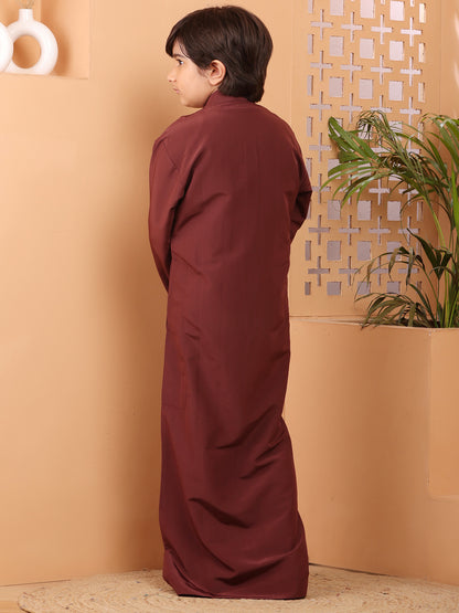 Nabia Maroon Thobe/Jubba for Kids Boys