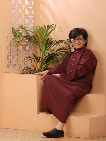 Nabia Maroon Thobe/Jubba for Kids Boys