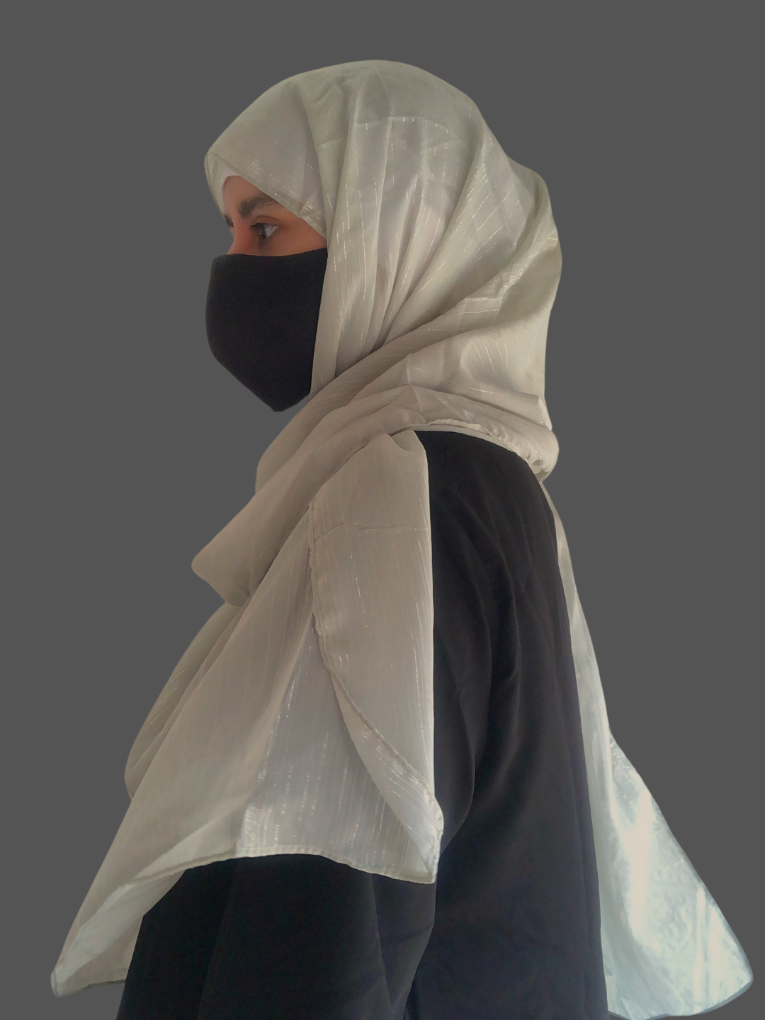 Nabia Mint Green Chiffon Metallic Shimmer Hijab