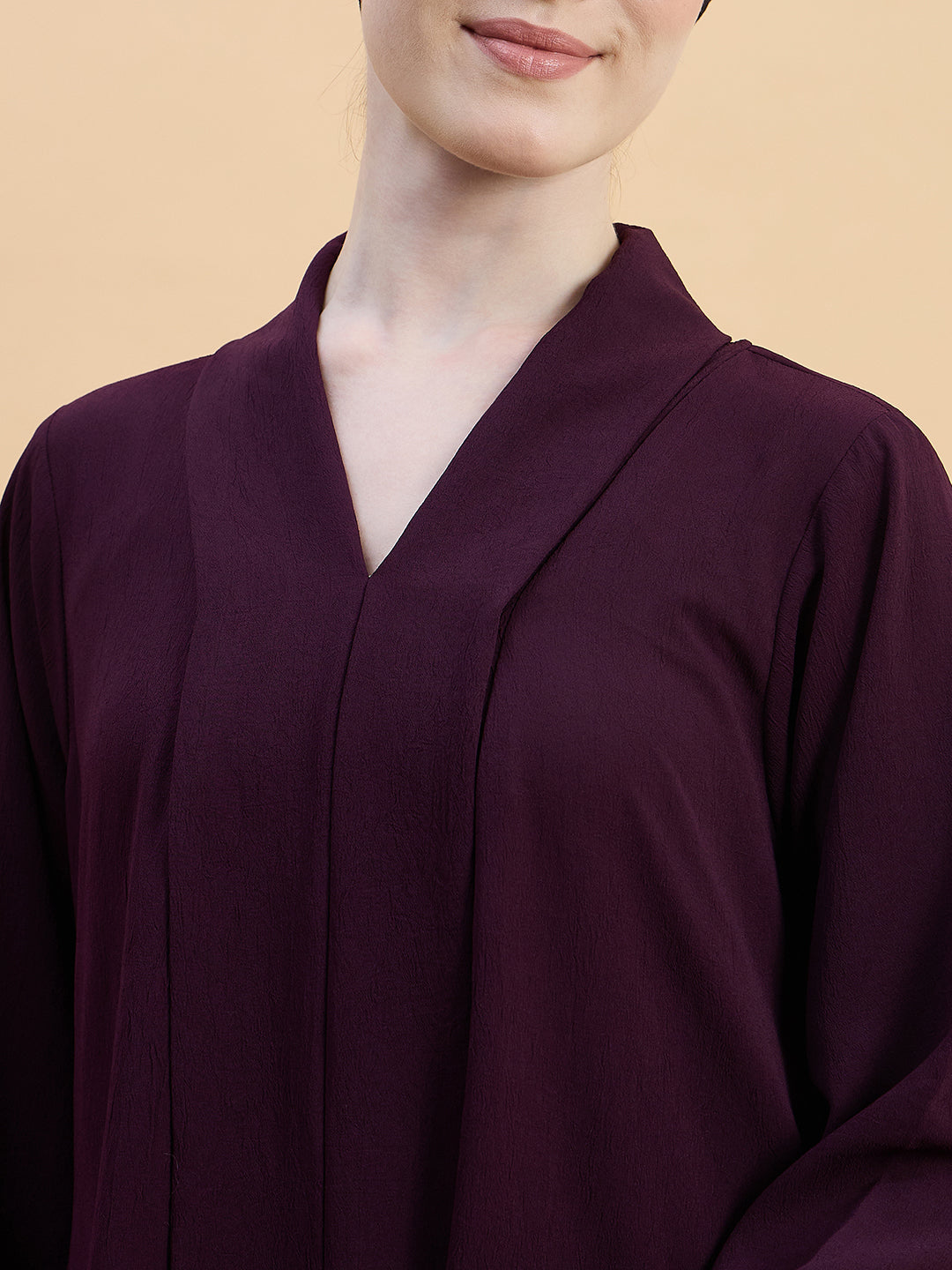 Women’s Solid Purple Abaya Burqa with Matching Hijab