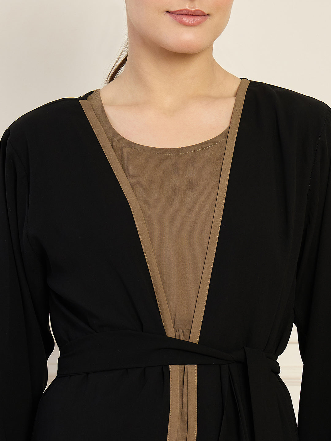 2 Piece Shrug Set with Matching Black Hijab