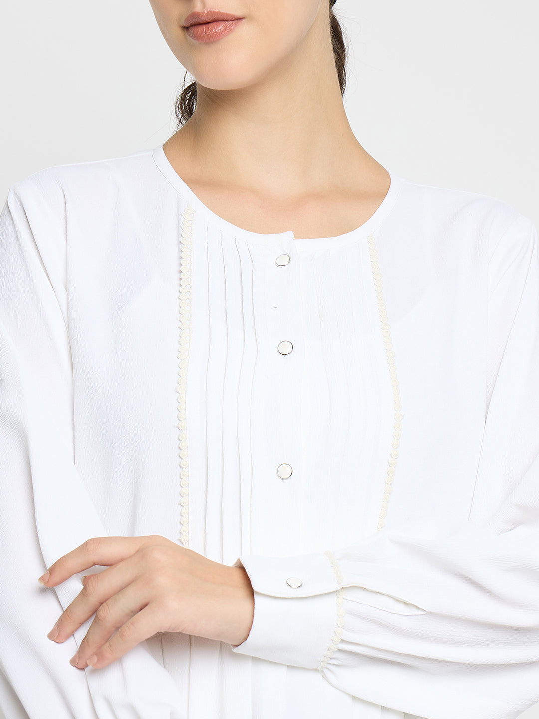 White Embroidery Abaya Burqa with Black Hijab