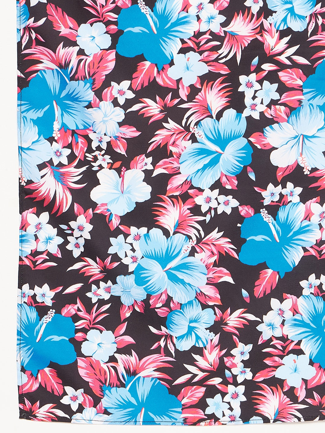 Nabia Red and Sky Blue Floral Printed Ragular Use Women’s Scarf