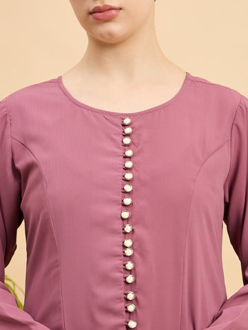 Modest Pink Abaya Burqa for Women with Matching Hijab