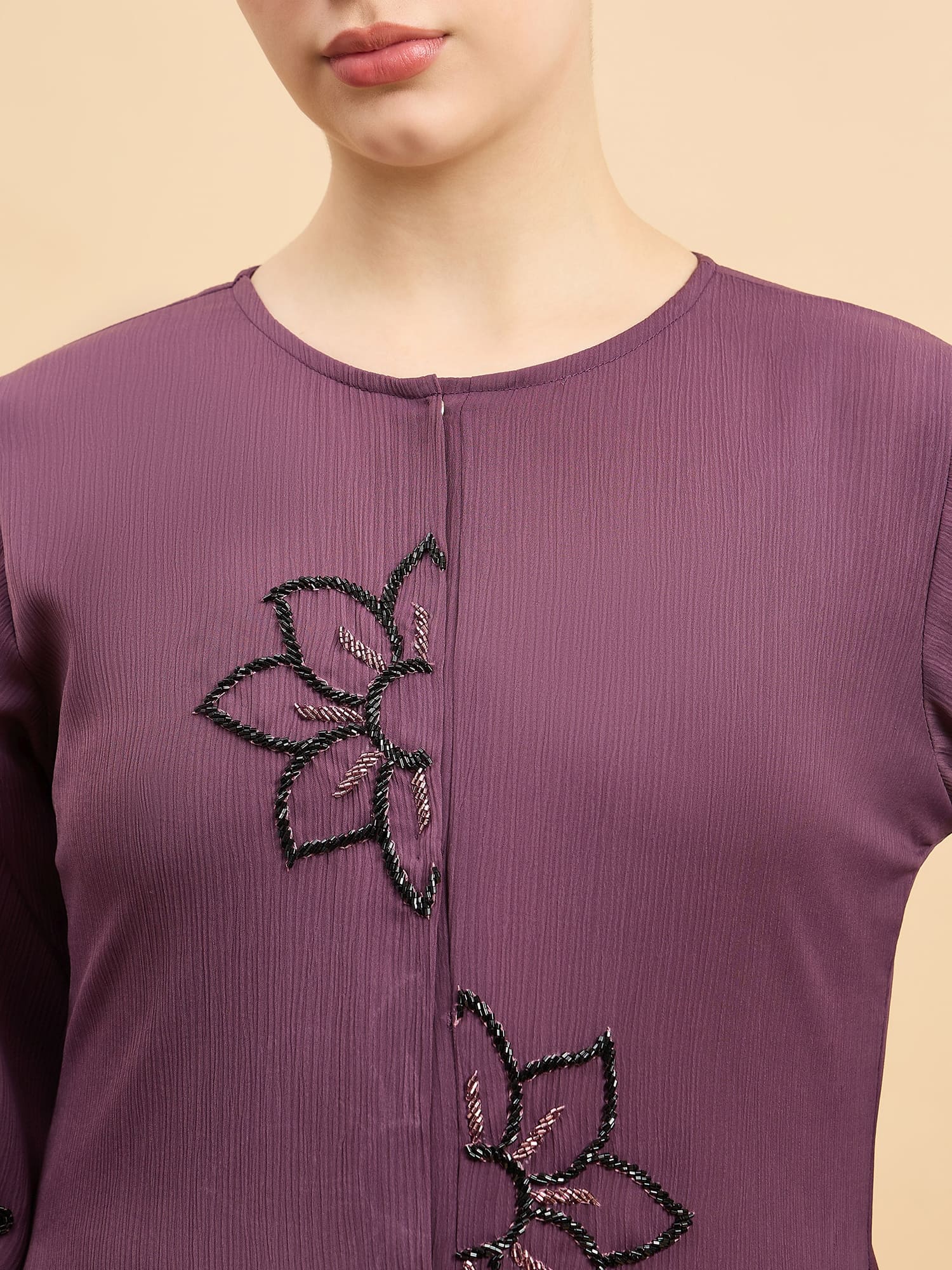 Modest Handworked Front Open Luxury Abaya Burqa with Hijab