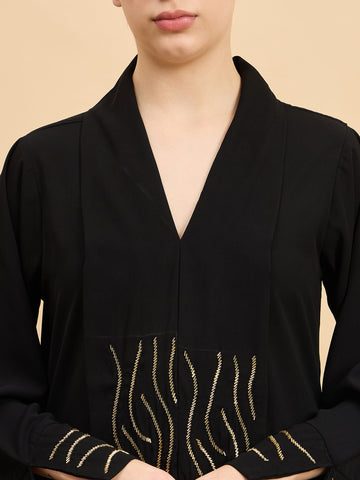 Handworked Luxury Modest Abaya Burqa for Women with Georgette Hijab