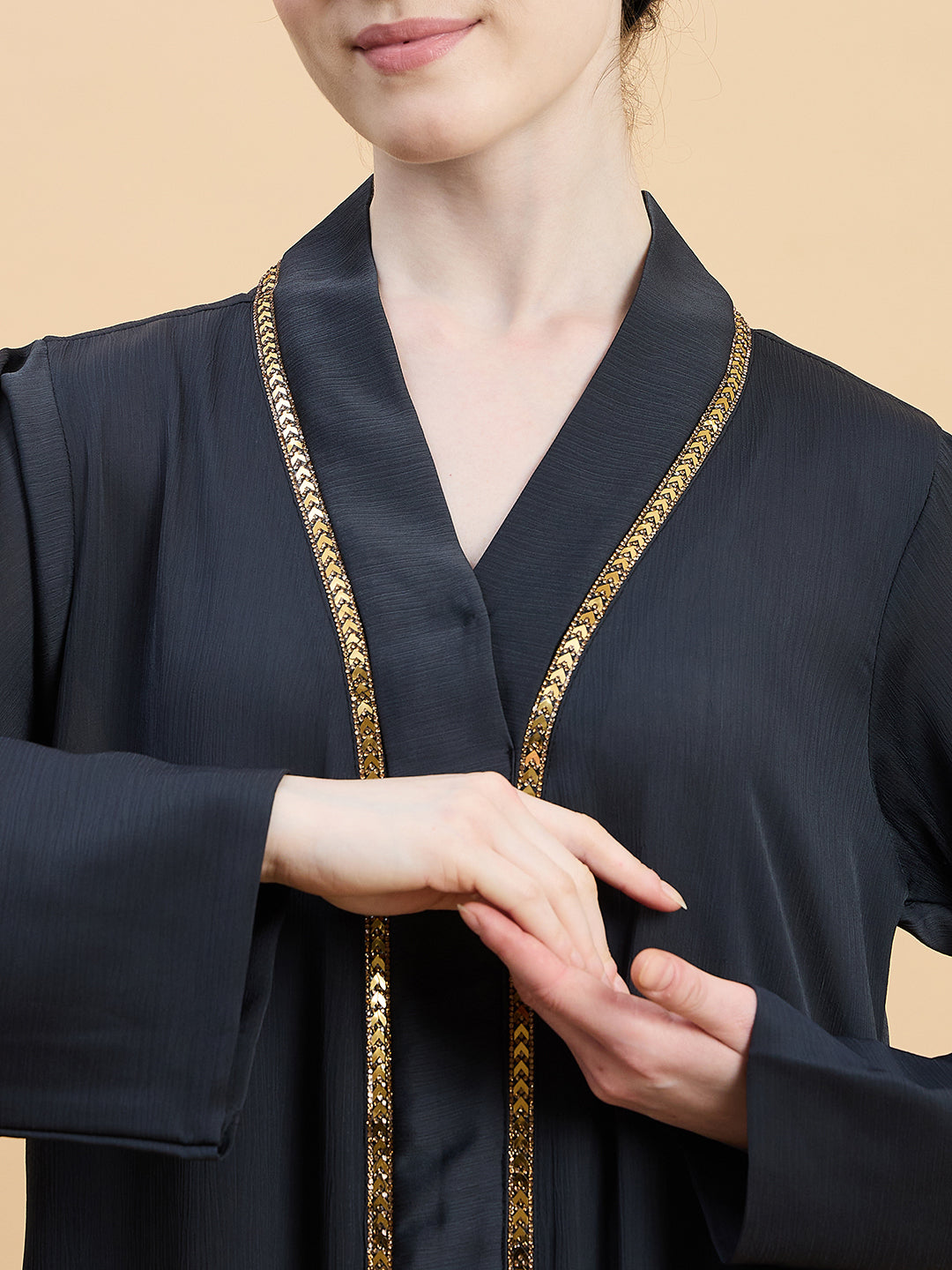 Olive Black luxury Abaya Burqa with Matching Hijab