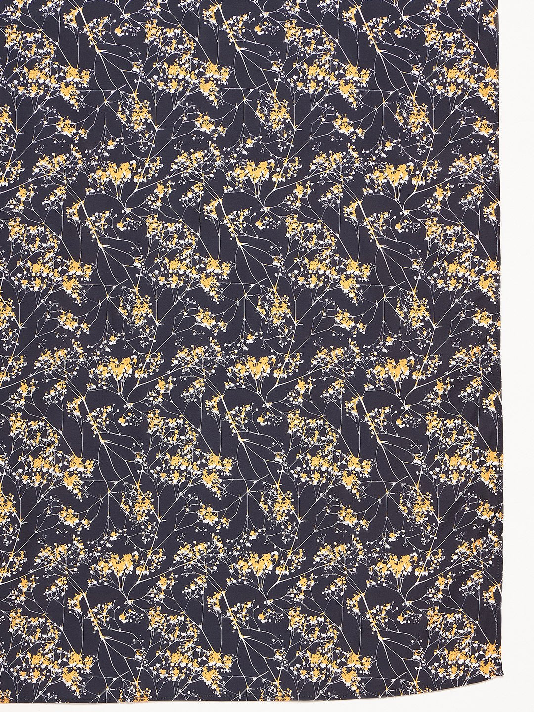 Nabia Black and Yellow Floral Printed Ragular Use Women’s Scarf