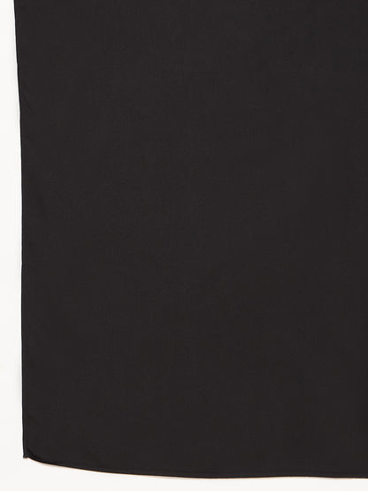 Nabia Black Solid Scarf for Women
