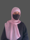 Nabia Baby Pink Chiffon Metallic Shimmer Hijab