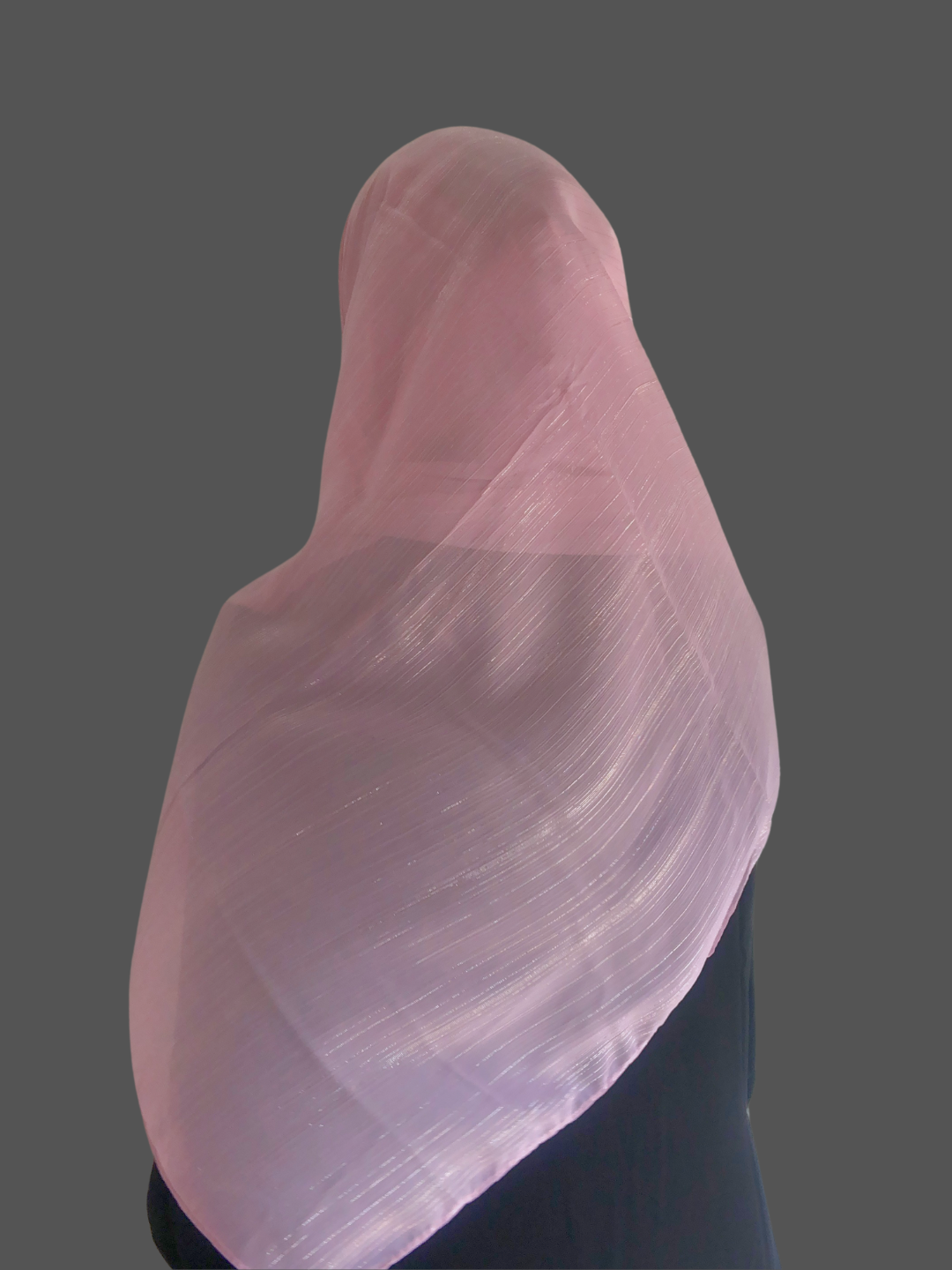 Nabia Baby Pink Chiffon Metallic Shimmer Hijab