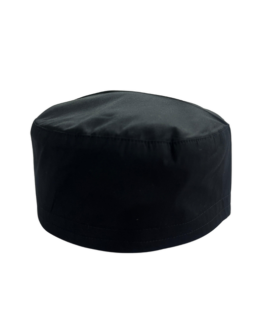 Men's Black Cotton Kufi Cap