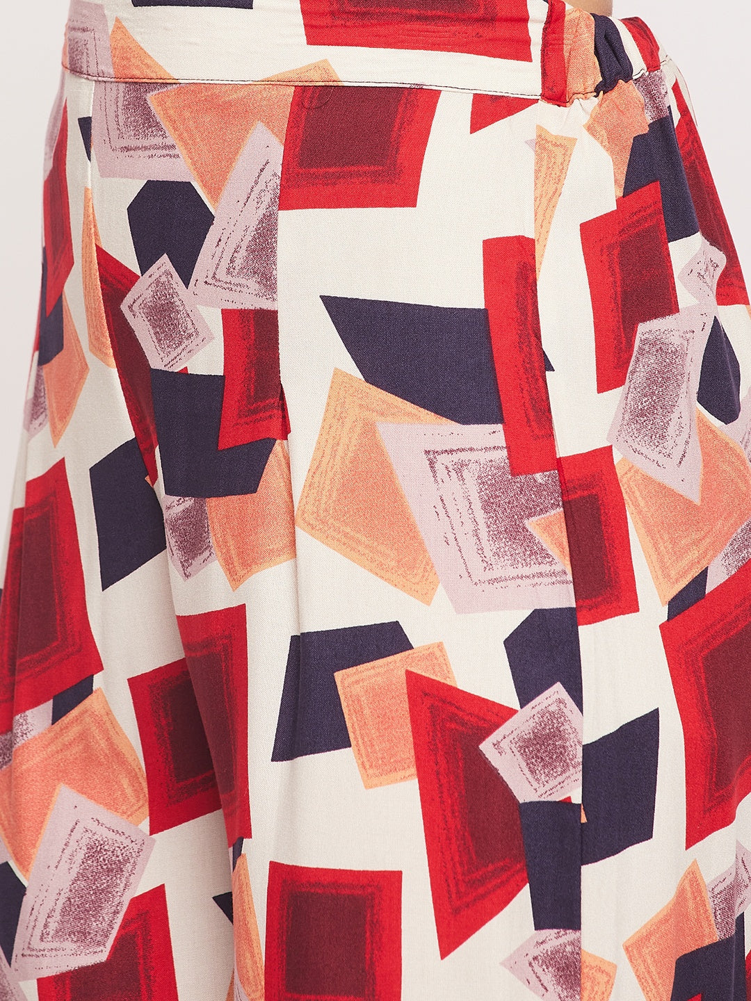 Nabia Women Red & Blue Printed Co-Ord Set