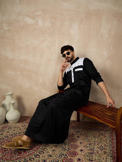 Nabia Black Mens's Thobe/Jubba