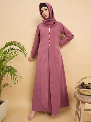Modest Pink Abaya Burqa for Women with Matching Hijab