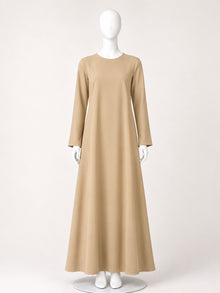 Beige Solid Full Sleeves Inner Layering for Women