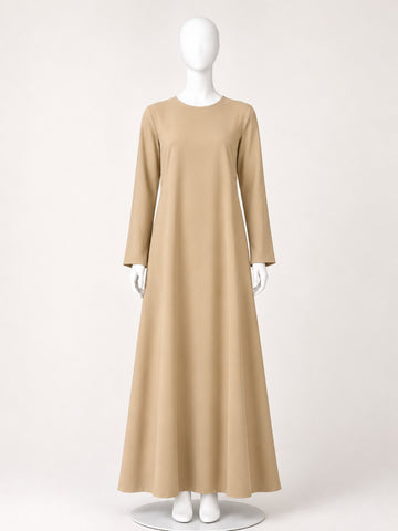 Beige Solid Full Sleeves Inner Layering for Women