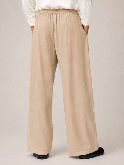 Men’s Solid Beige Farsi Pants