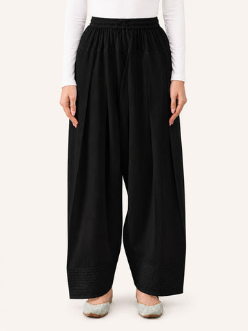 Black Cotton Farshi Salwar for Women