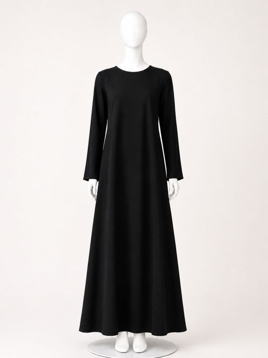Black Solid Full Sleeves Inner Layering for Women