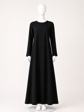 Black Solid Full Sleeves Inner Layering for Women