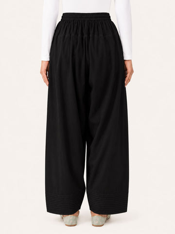 Black Cotton Farshi Salwar for Women