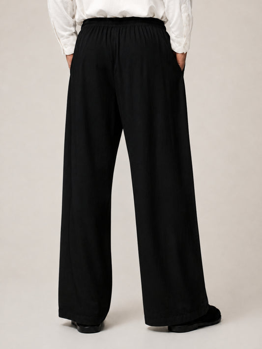 Men’s Solid Black Farsi Pants