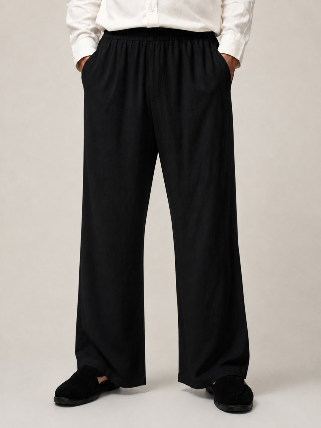 Men’s Solid Black Farsi Pants