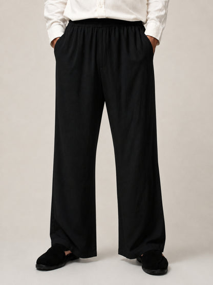 Men’s Solid Black Farsi Pants