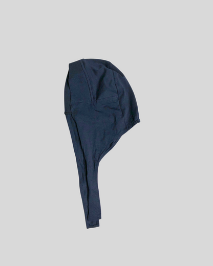 Plain Blue Turban-style cap Hijab