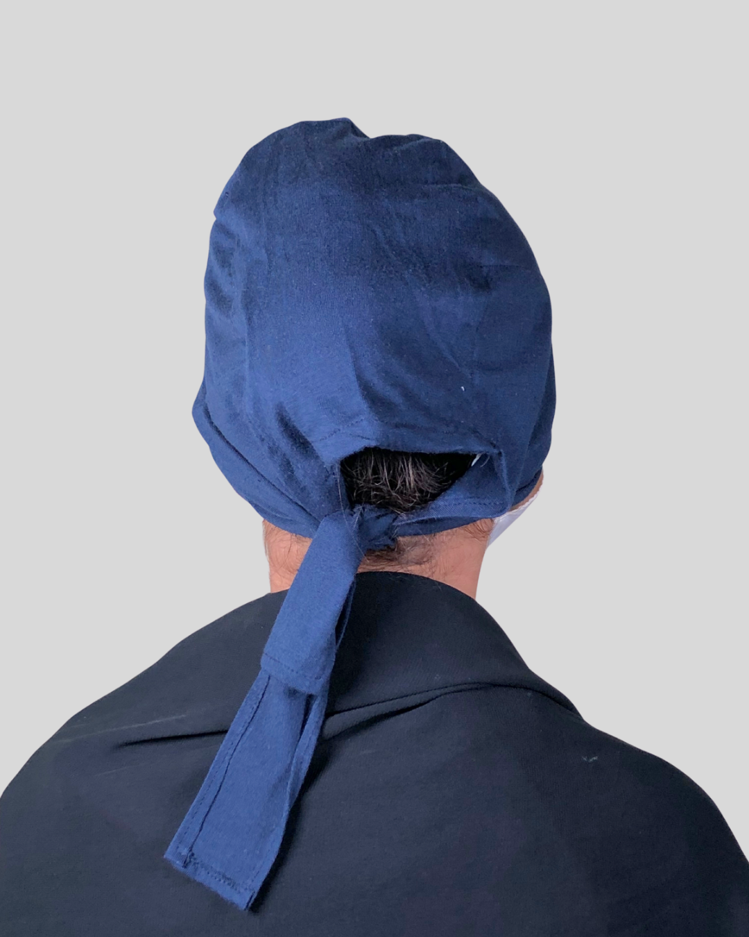 Plain Blue Tie-Back Undercap Hijab