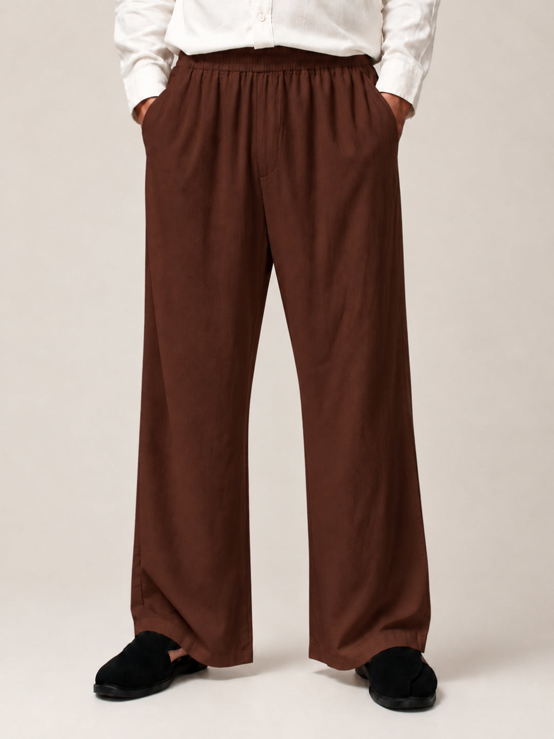 Men’s Solid Brown Farsi Pants