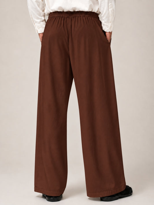 Men’s Solid Brown Farsi Pants