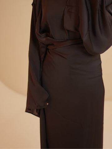 Modest Classic Drape 1 Piece Dress with Matching Dupatta