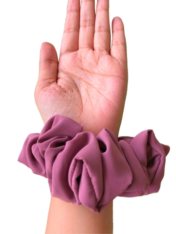 Nabia Women Set of 5 Soft Satin Scrunchies Ponytail Holders