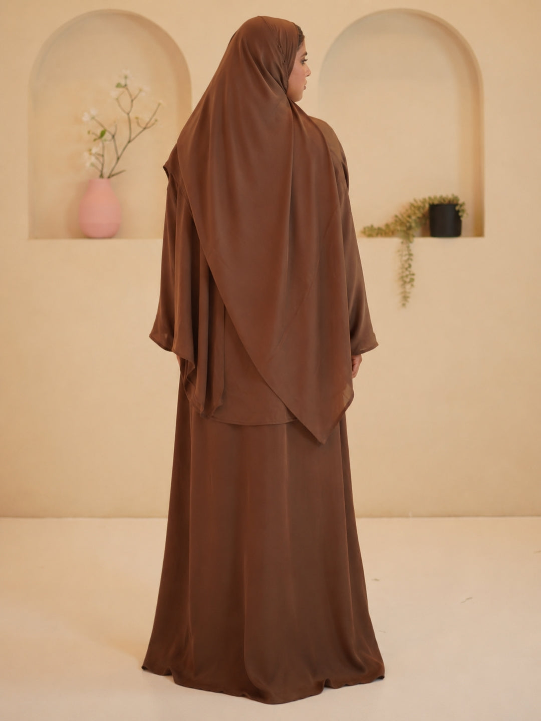Modest Draped Dress 2 Piece Set with Matching Dupatta