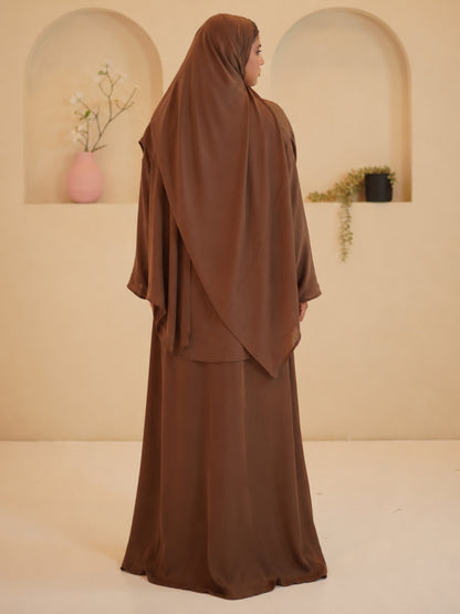 Modest Draped Dress 2 Piece Set with Matching Dupatta