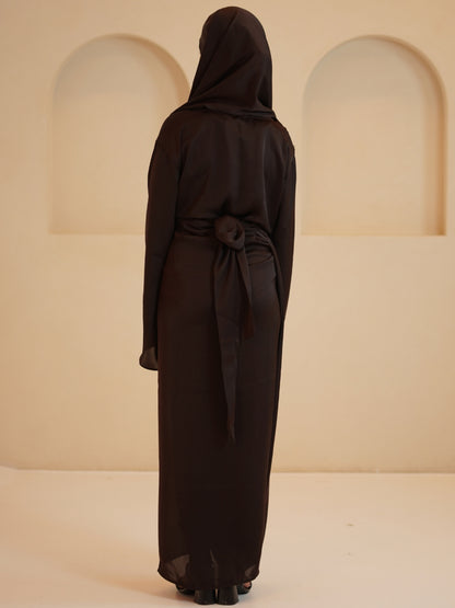 Modest Classic Drape 1 Piece Dress with Matching Dupatta