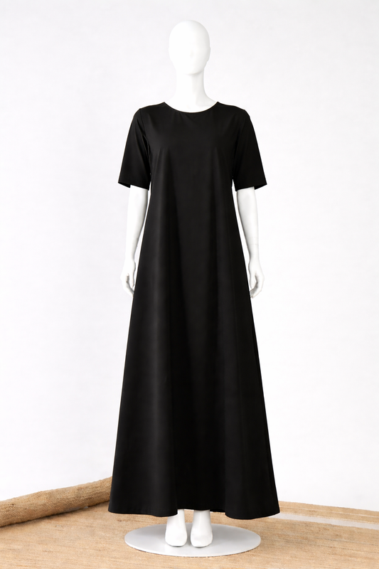 Nabia Black Half Sleeve Inner Layering for Girls and Women